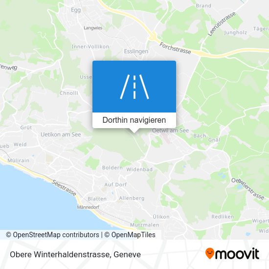 Obere Winterhaldenstrasse Karte