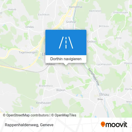 Rappenhaldenweg Karte