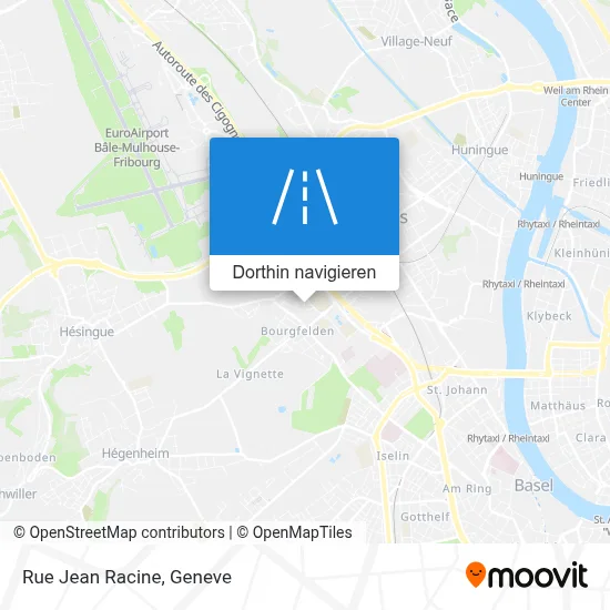 Rue Jean Racine Karte