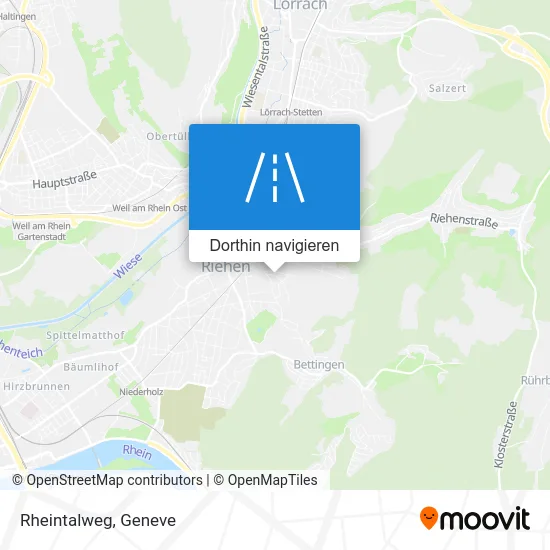 Rheintalweg Karte