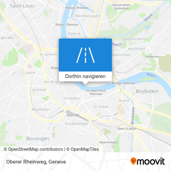 Oberer Rheinweg Karte