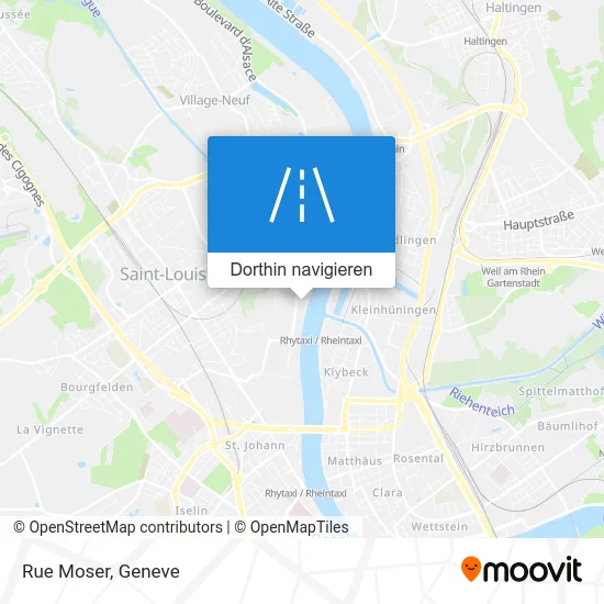 Rue Moser Karte