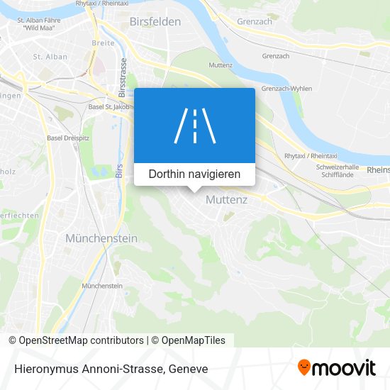 Hieronymus Annoni-Strasse Karte