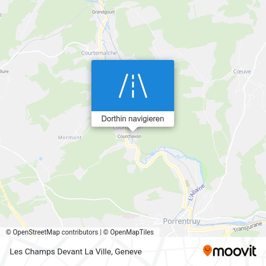 Les Champs Devant La Ville Karte