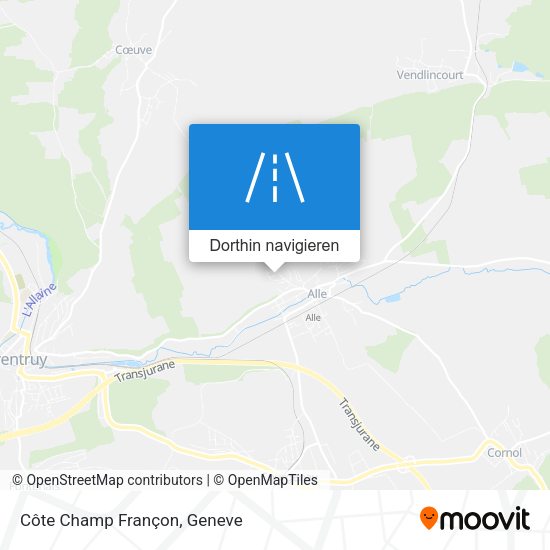 Côte Champ Françon Karte