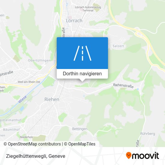 Ziegelhüttenwegli Karte