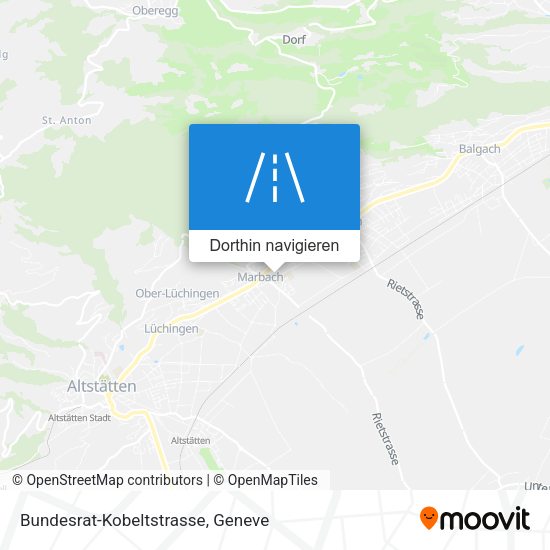 Bundesrat-Kobeltstrasse Karte