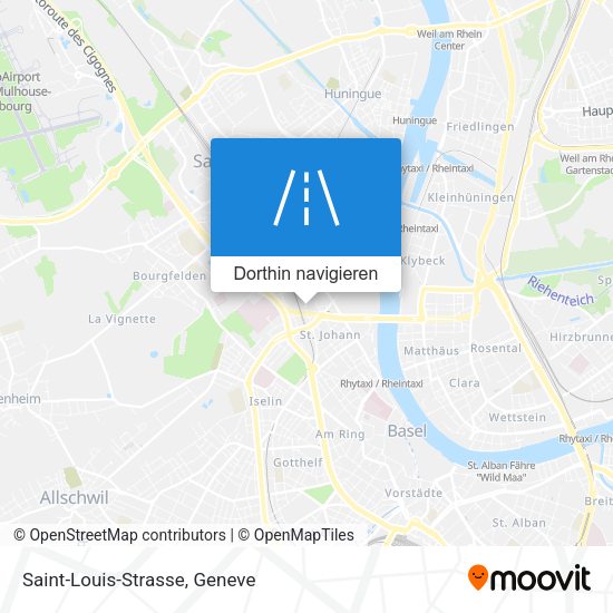 Saint-Louis-Strasse Karte