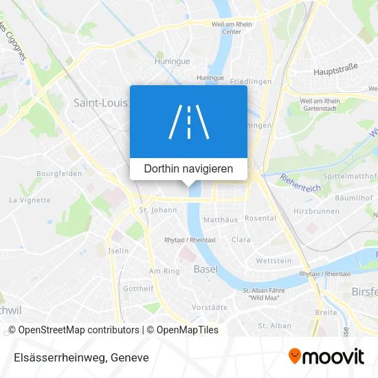 Elsässerrheinweg Karte