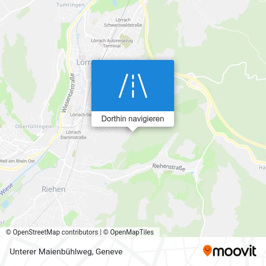 Unterer Maienbühlweg Karte