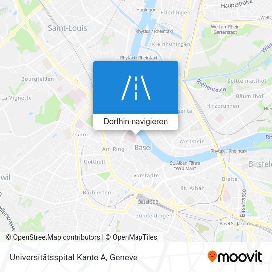 Universitätsspital Kante A Karte