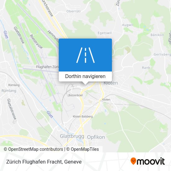 Zürich Flughafen Fracht Karte