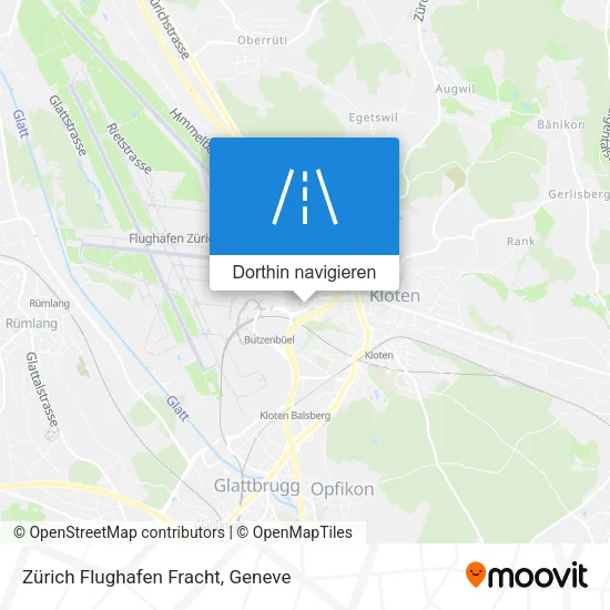 Zürich Flughafen Fracht Karte