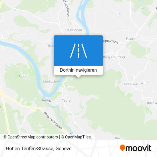 Hohen Teufen-Strasse Karte