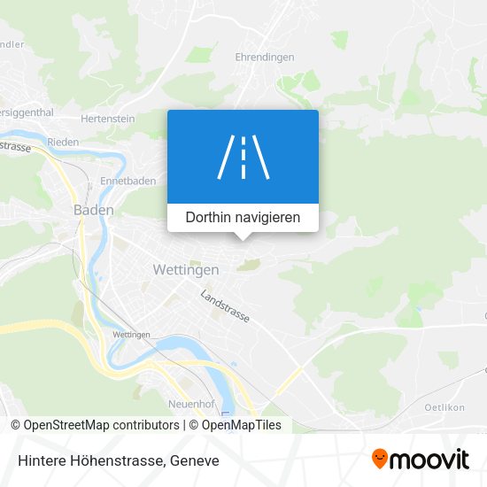 Hintere Höhenstrasse Karte