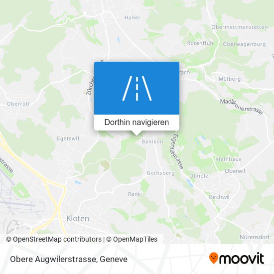 Obere Augwilerstrasse Karte