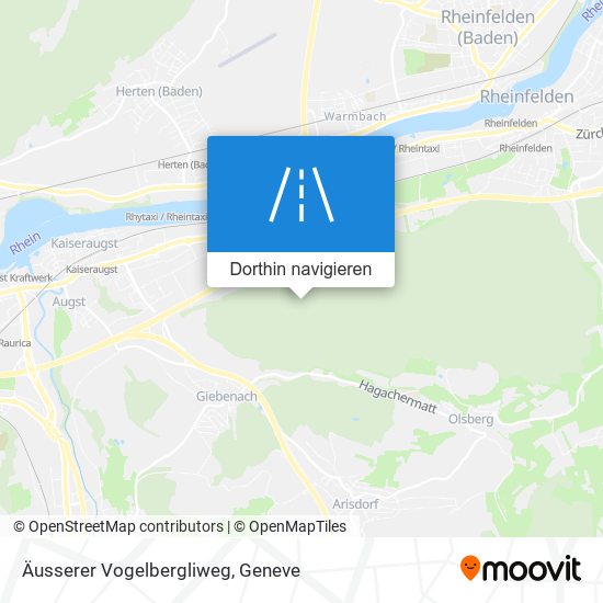 Äusserer Vogelbergliweg Karte