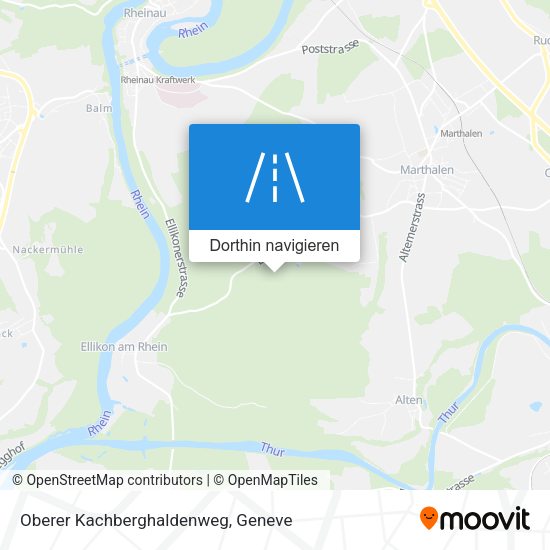 Oberer Kachberghaldenweg Karte