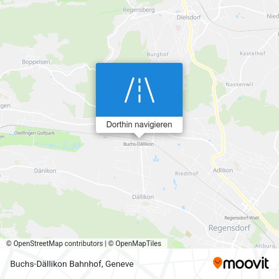 Buchs-Dällikon Bahnhof Karte