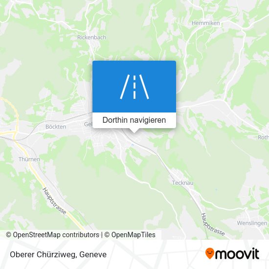 Oberer Chürziweg Karte