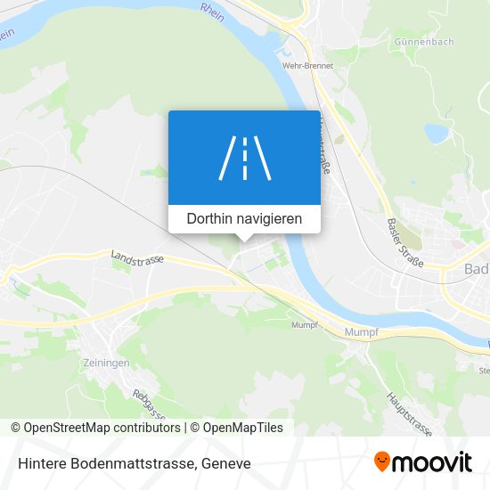 Hintere Bodenmattstrasse Karte