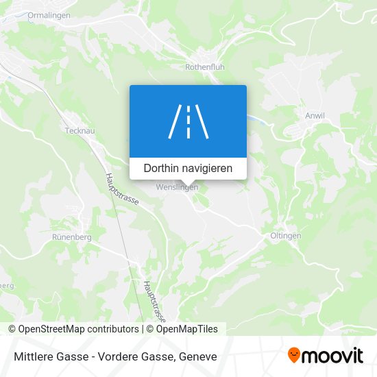 Mittlere Gasse - Vordere Gasse Karte