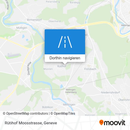 Rütihof Moosstrasse Karte