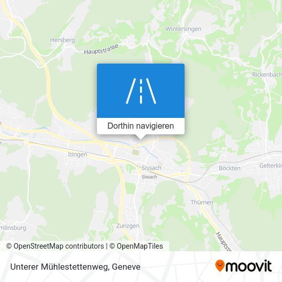 Unterer Mühlestettenweg Karte