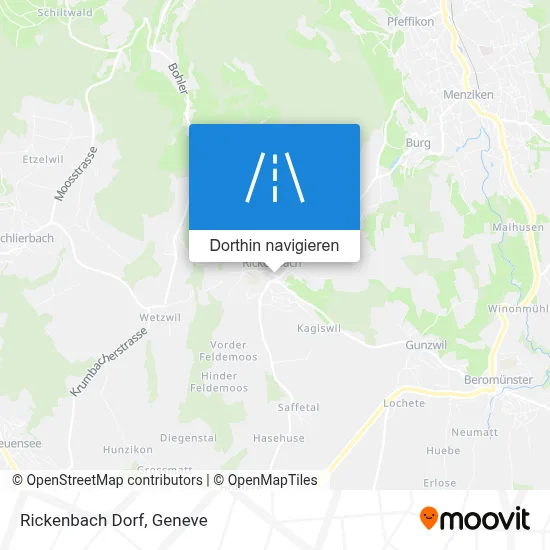 Rickenbach Dorf Karte