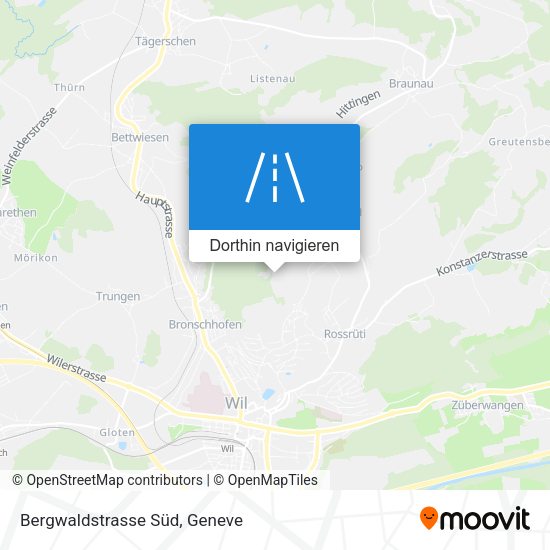 Bergwaldstrasse Süd Karte