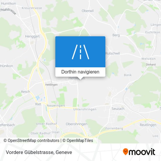 Vordere Gübelstrasse Karte