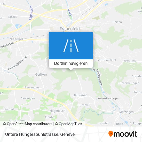 Untere Hungersbühlstrasse Karte