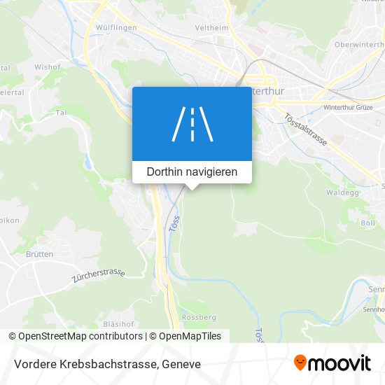 Vordere Krebsbachstrasse Karte