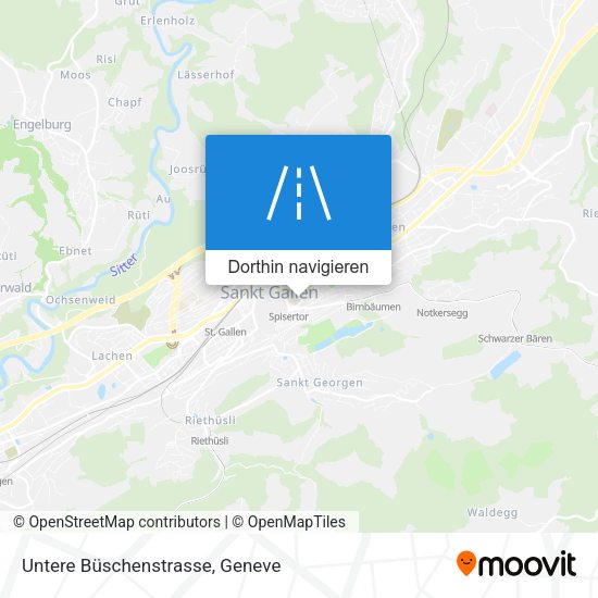 Untere Büschenstrasse Karte
