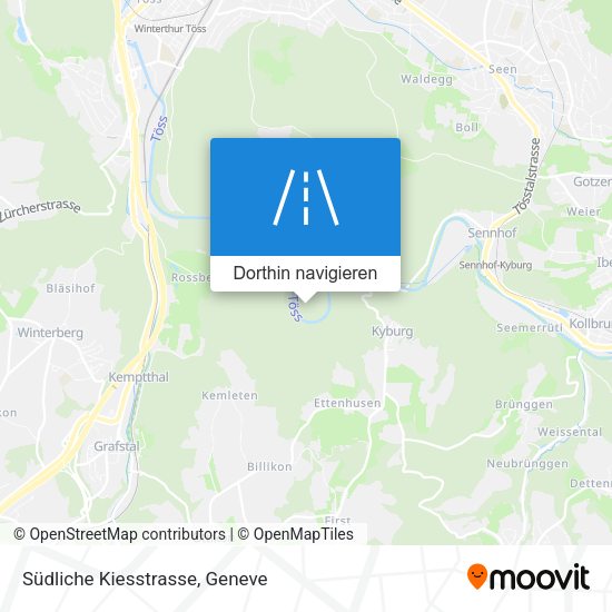 Südliche Kiesstrasse Karte