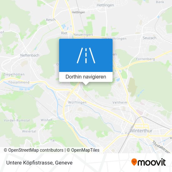 Untere Köpfistrasse Karte