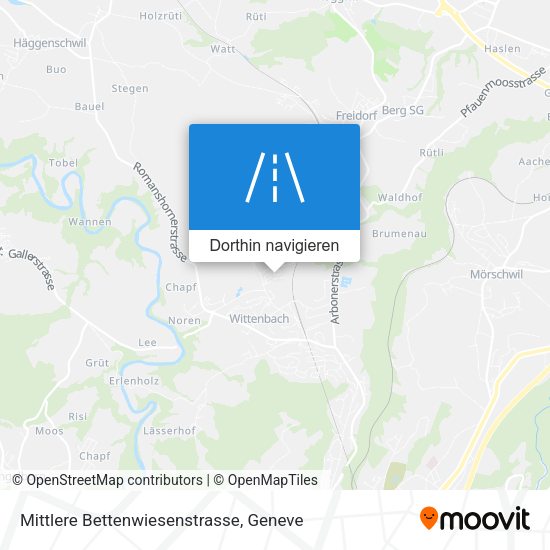 Mittlere Bettenwiesenstrasse Karte