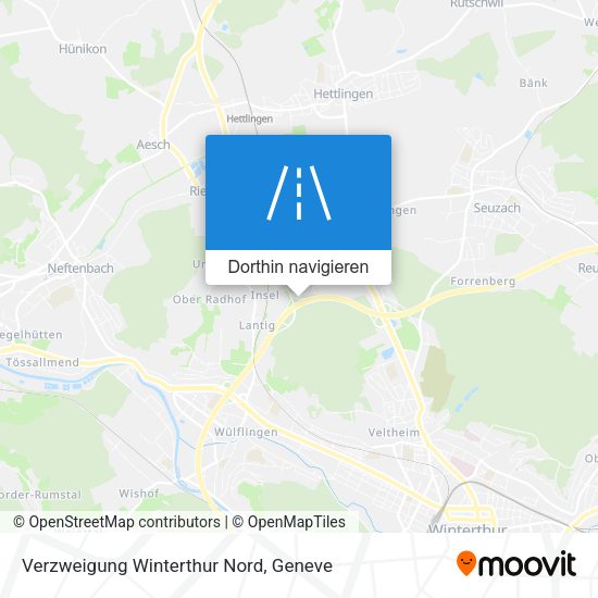 Verzweigung Winterthur Nord Karte