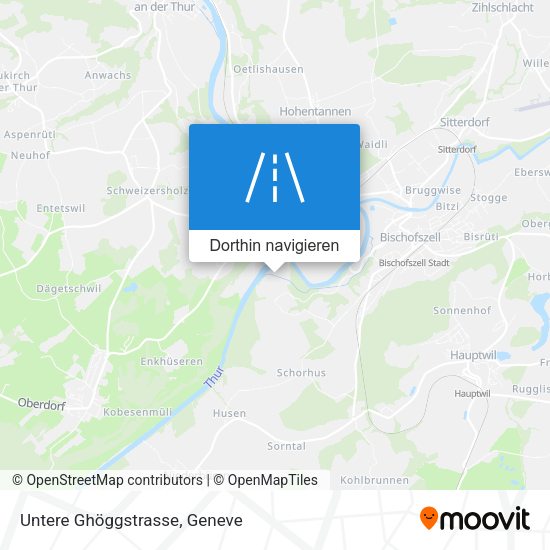 Untere Ghöggstrasse Karte