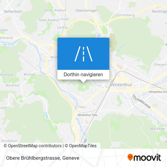 Obere Brühlbergstrasse Karte