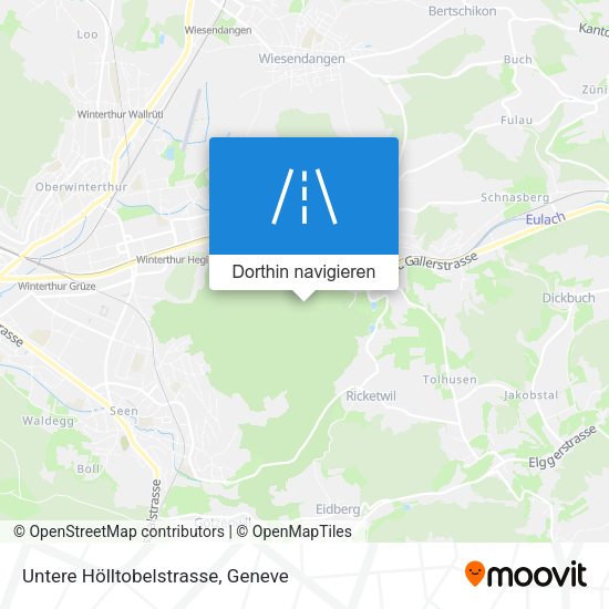 Untere Hölltobelstrasse Karte