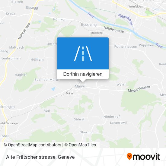 Alte Friltschenstrasse Karte