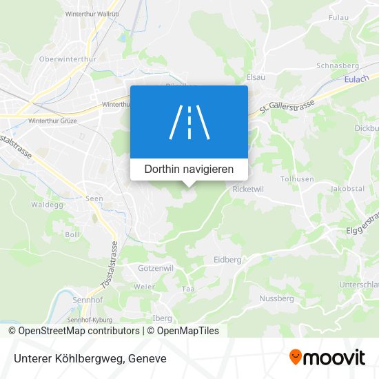 Unterer Köhlbergweg Karte