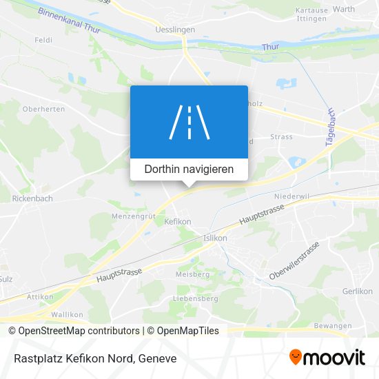 Rastplatz Kefikon Nord Karte