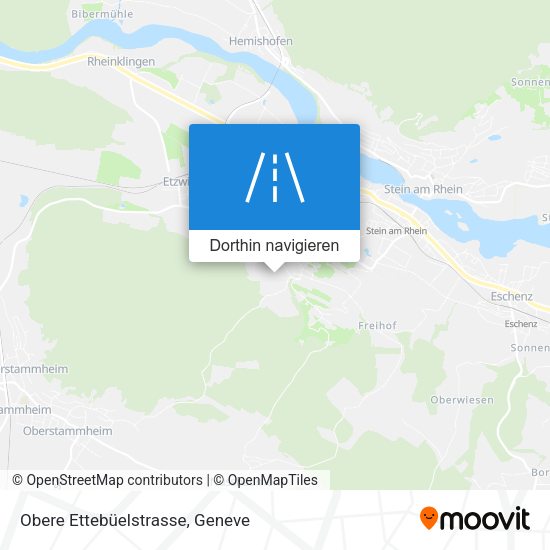 Obere Ettebüelstrasse Karte
