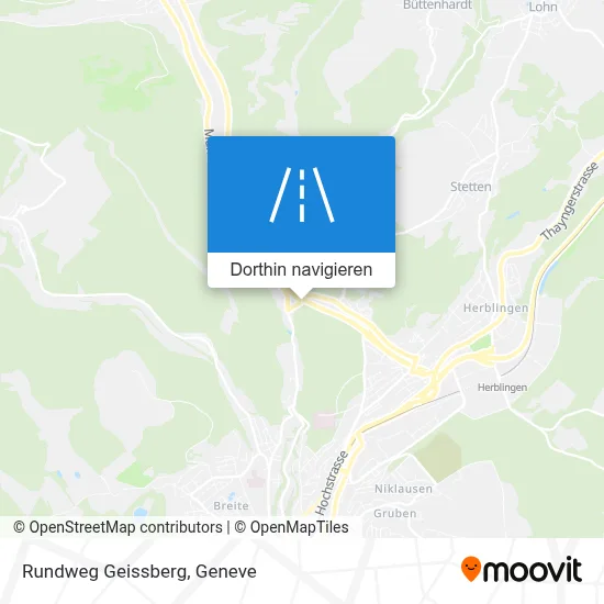 Rundweg Geissberg Karte