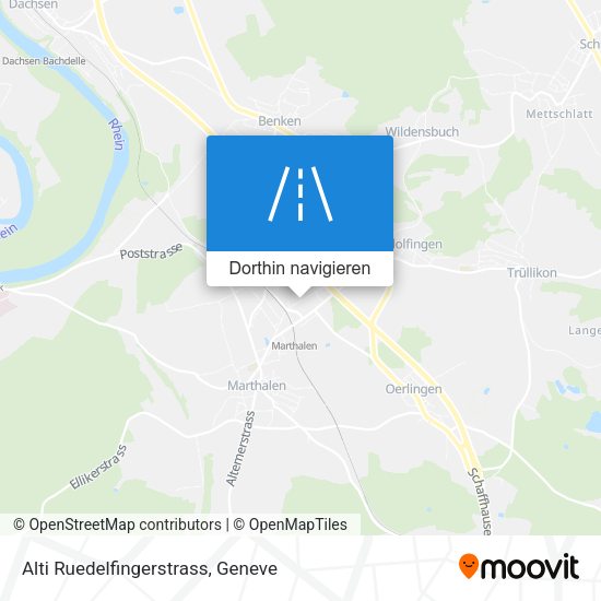 Alti Ruedelfingerstrass Karte