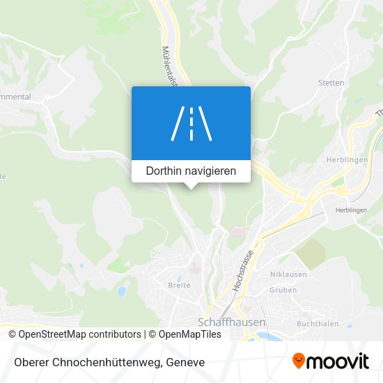 Oberer Chnochenhüttenweg Karte