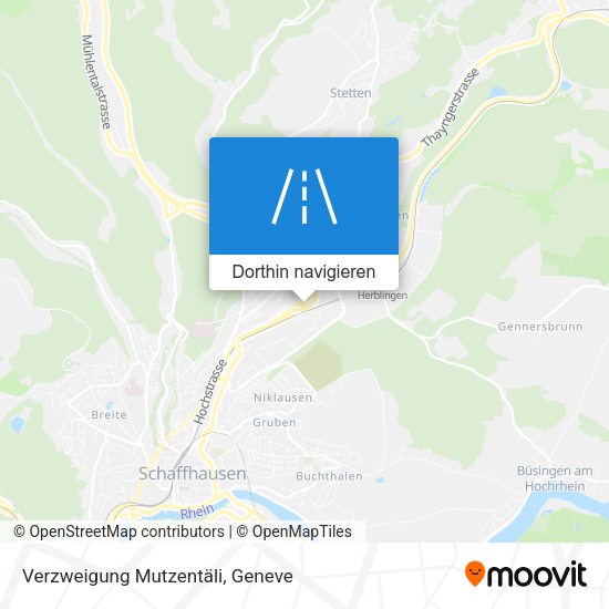 Verzweigung Mutzentäli Karte