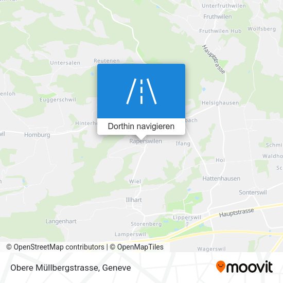 Obere Müllbergstrasse Karte